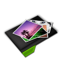 Folder My Pictures Green Icon 128x128 png