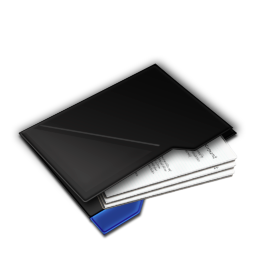 Folder My Documents Inside Blue Icon 256x256 png