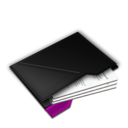 Folder My Documents Inside Purple Icon 256x256 png