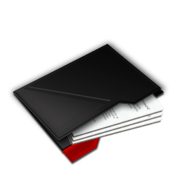 Folder My Documents Inside Red Icon 256x256 png