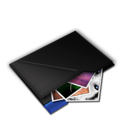 Folder My Pictures Inside Blue Icon 256x256 png