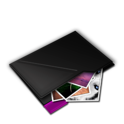 Folder My Pictures Inside Purple Icon 256x256 png