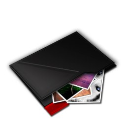 Folder My Pictures Inside Red Icon 256x256 png