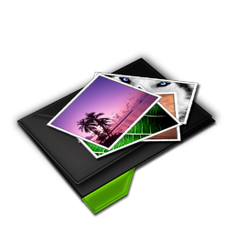 Folder My Pictures Green Icon 256x256 png