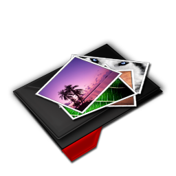 Folder My Pictures Red Icon 256x256 png