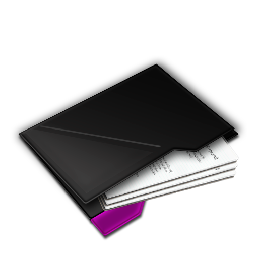 Folder My Documents Inside Purple Icon 512x512 png