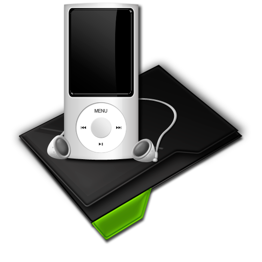 Folder My Music Mp3 Green Icon 512x512 png