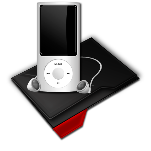 Folder My Music Mp3 Red Icon 512x512 png