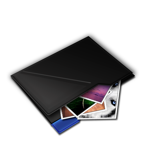 Folder My Pictures Inside Blue Icon 512x512 png