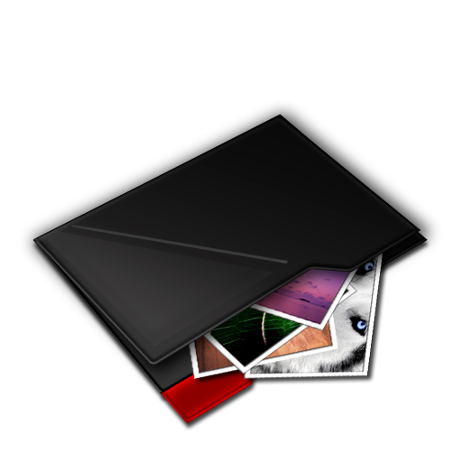 Folder My Pictures Inside Red Icon 512x512 png