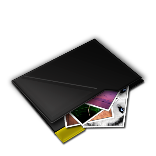 Folder My Pictures Inside Yellow Icon 512x512 png
