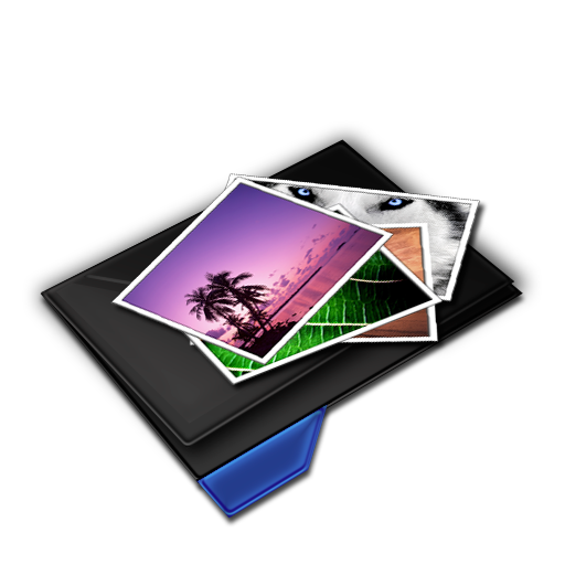 Folder My Pictures Blue Icon 512x512 png