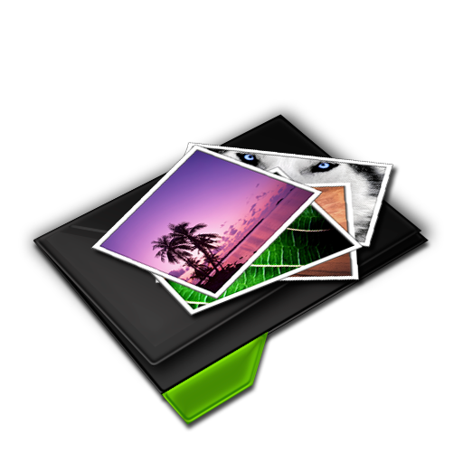 Folder My Pictures Green Icon 512x512 png