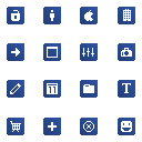 Blue Bitcons Icons