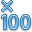 Multiplied By 100 Icon 32x32 png
