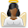 User Angel Female Black Icon