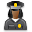 User Police Female Black Icon 32x32 png