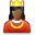 User Queen Black Icon 32x32 png