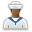 User Sailor Black Icon 32x32 png
