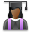 User Student Female Black Icon 32x32 png