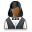 User Waiter Female Black Icon