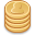 Coin Stack Gold Icon 32x32 png