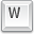 Key W Icon 32x32 png