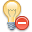 Lightbulb Delete Icon 32x32 png
