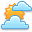 Sun Cloudy Icon 32x32 png