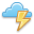 Weather Lightning Icon 32x32 png