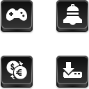 Free Black Button Icons