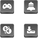 Free Grey Button Icons