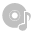 Music Disk Silver Icon 32x32 png