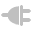 Plug Silver Icon 32x32 png