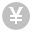 Yen Coin Silver Icon 32x32 png
