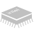 Microprocessor Silver Icon