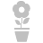Pot Flower Silver Icon