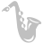 Saxophone Silver Icon
