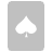 Spades Card Silver Icon 48x48 png