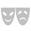 Theater Symbol Silver Icon 64x64 png