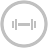 Barbell Silver Icon