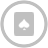 Spades Card Silver Icon