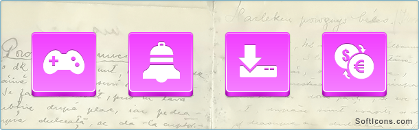 Free Pink Button Icons