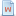 Blue Document Attribute W Icon 16x16 png