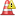 Traffic Cone Exclamation Icon 16x16 png