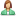 User Green Female Icon 16x16 png