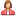 User Red Female Icon 16x16 png