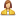 User Yellow Female Icon 16x16 png