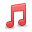 Music Red Icon 32x32 png