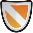 Orange Shield Icon 128x128 png